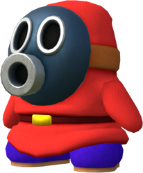 Model of a Snifit from Mario Party Superstars.