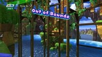 The Out of Bounds signal on Hole-In-One Curling in Mario & Sonic at the Sochi 2014 Olympic Winter Games. (Direct capture from Wii U)