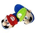 Slippers with Mario and Luigi's heads on the front