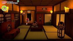 Seven Ninja Signs in the living quarters of the Ninja Attraction in Paper Mario: The Origami King