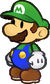 Mario with the L Emblem equipped from Paper Mario: The Thousand-Year Door