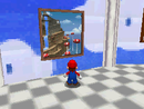 Mario entering the painting of Tall, Tall Mountain