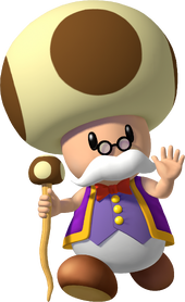 Artwork of Toadsworth for Super Mario Sunshine (reused for Mario Party 7 and Mario Super Sluggers)
