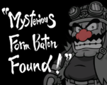 "Mysterious Form Baton Found!" (Wario)