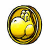 Artwork of a Coin in Yoshi Topsy-Turvy (Reused for Yoshi's Island DS)