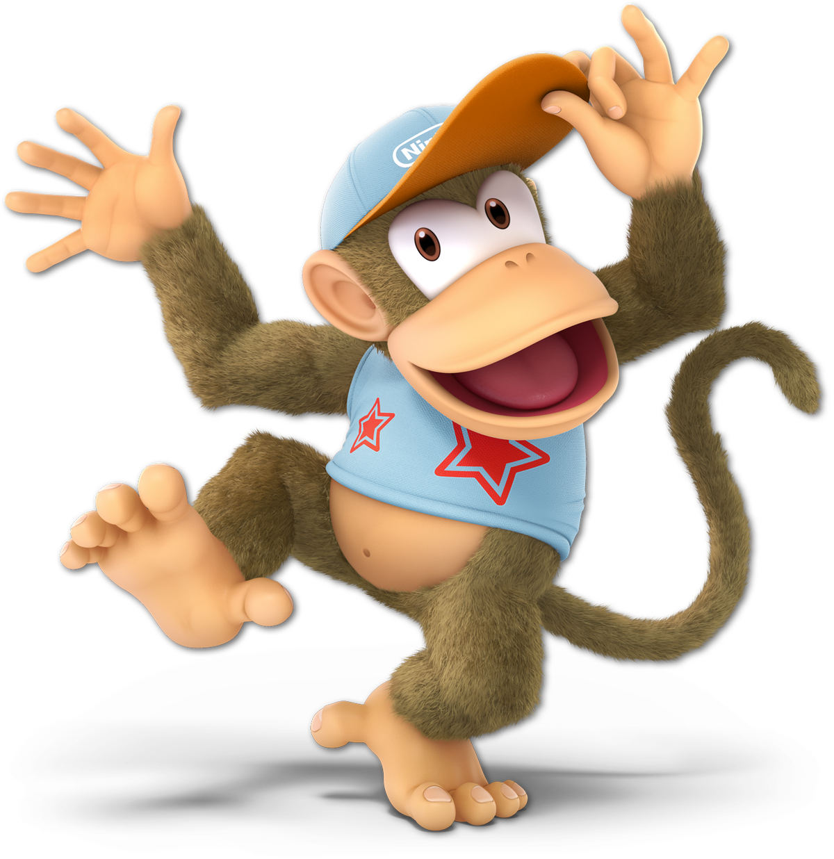 File:Diddy Kong Cyan SSBU.png - Super Mario Wiki, the Mario encyclopedia