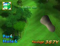 Hole 6 of Lakitu Valley from Mario Golf: Toadstool Tour.