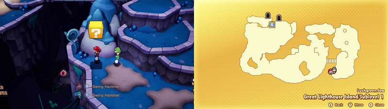 10th ? block in the Lushgreen Sea Great Lighthouse Island from Mario & Luigi: Brothership