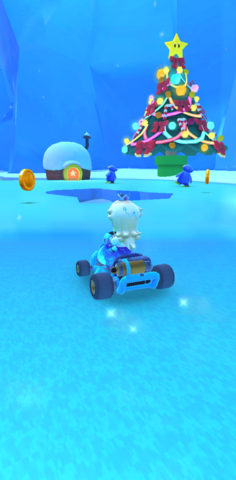 Rosalina's Ice World: In the area with penguins