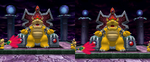 Comparison of Bowser's head color in Mario Party 4.