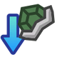 Small icon for the Defense Down status condition in Paper Mario: The Thousand-Year Door (Nintendo Switch)