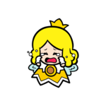 Crying yellow Sprixie Princess stamp from Super Mario 3D World + Bowser's Fury.