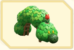 Menu icon of the Tranquil Bloom (Wiggler Topiary) decoration in Super Mario Bros. Wonder – Nintendo Switch 2 Edition + Meetup in Bellabel Park.