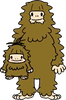 Sasquatch Family Wario Kard sprite for WarioWare Gold