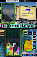 Gameplay screenshot of Tetris DS's Mission Mode