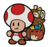 A Toad in Paper Mario: The Origami King