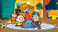 Mona making her pets clean up her room in WarioWare: Get It Together!