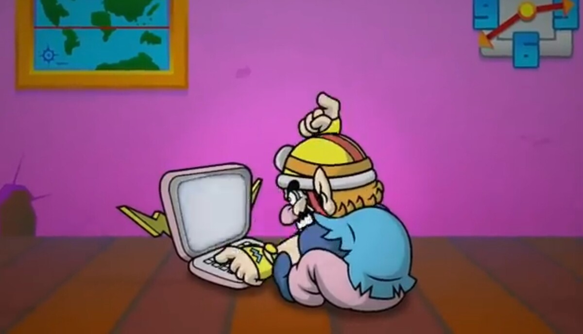 File:Wario Using His Computer.jpg - Super Mario Wiki, the Mario ...