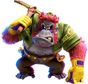Artwork of Grumpy Kong from Donkey Kong Bananza.