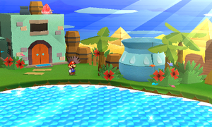 Damp Oasis from Paper Mario: Sticker Star