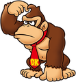 Donkey Kong thinking about bananas