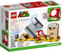 The packaging of the LEGO Super Mario set Monty Mole & Super Mushroom.