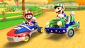 Mario (Golf) and Luigi (Golf) driving on the R variant