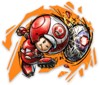 Artwork of Toad from Mario Strikers: Battle League