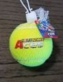 A tennis ball made to promote the release of Mario Tennis Aces