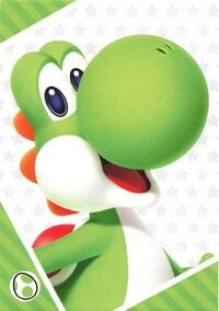 Yoshi close-up card from the Super Mario Trading Card Collection