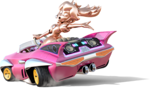 Artwork of Pink Gold Peach from Mario Kart 8