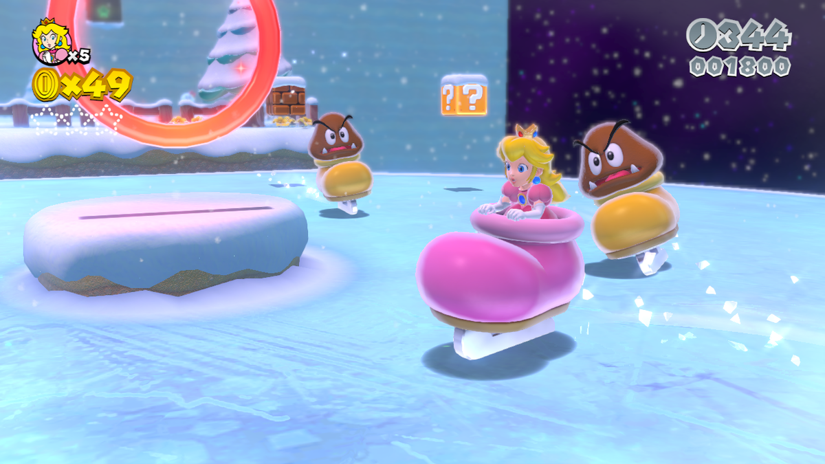 File:SM3DW Peach Skating.png - Super Mario Wiki, the Mario encyclopedia