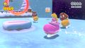 Peach riding an Ice Skate