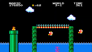 Screenshot of World 3-1 from Super Mario Bros. Special.