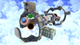 A screenshot of Stone Cyclone Galaxy during the "Silver Stars on the Cyclone" mission from Super Mario Galaxy 2.