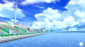 Sea Forest Waterway as it appears during the loading screen of Canoe Double (C-2) 1000m in Mario & Sonic at the Olympic Games Tokyo 2020