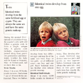 "Why are some twins identical?" (back)