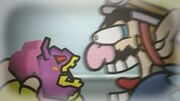 The Mega Bug scaring Wario