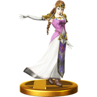 Zelda trophy from Super Smash Bros. for Wii U