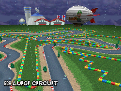 Screenshot of GBA Luigi Circuit