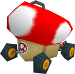 The model of the Mushmellow from Mario Kart DS