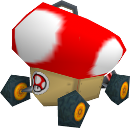 The model of the Mushmellow from Mario Kart DS