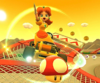 Thumbnail of the Daisy Cup challenge from the Valentine's Tour; a Combo Attack bonus challenge set on SNES Choco Island 2T. (Later reused for the September 2021 Sydney Tour's Mario Cup)