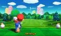 Mario playing on the Forest Course