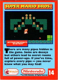 One of the Nintendo Collector Cards