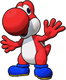 Sprite of Red Yoshi's team image, from Puzzle & Dragons: Super Mario Bros. Edition.