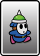 A Blue Spike Guy card from Paper Mario: Color Splash