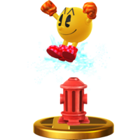 Pac-Man's alternate trophy, from Super Smash Bros. for Wii U.