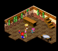 The Rose Town innkeeper in Super Mario RPG: Legend of the Seven Stars