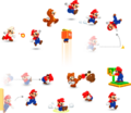 All of Mario's actions and tricks
